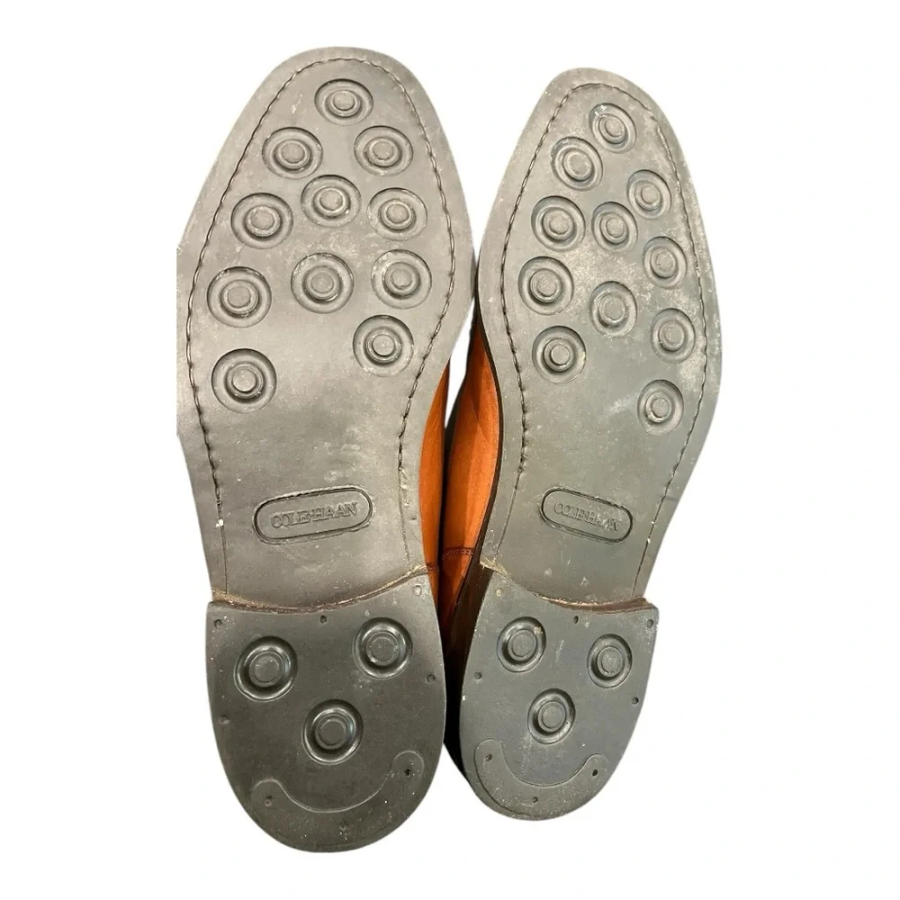 Cole Haan‎ Monk Strap Brown Leather Slip On Dress Shoes Size 8.5